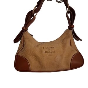 Dooney & Bourke Tan and Brown Shoulder Bag